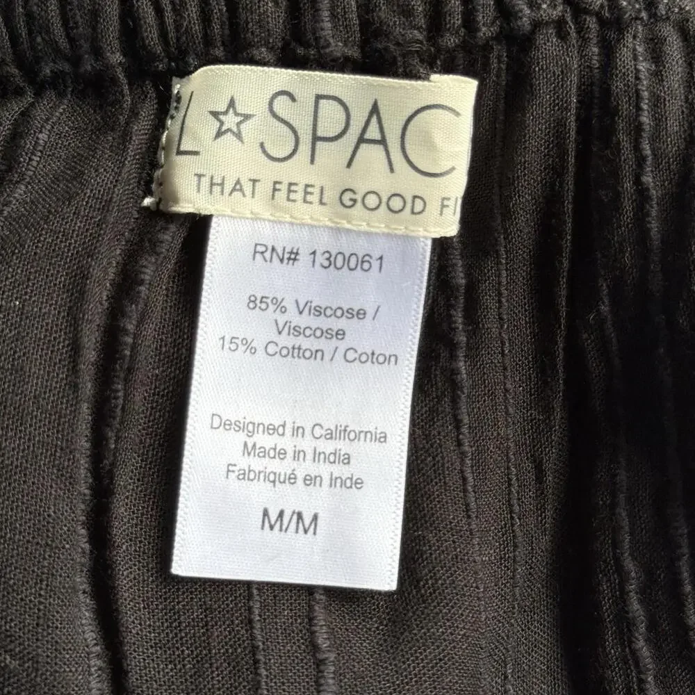 LSPACE Women’s Medium Black Tiered Maxi Dress Open Back Tie Bow Summer Boho Midi - Picture 9 of 9